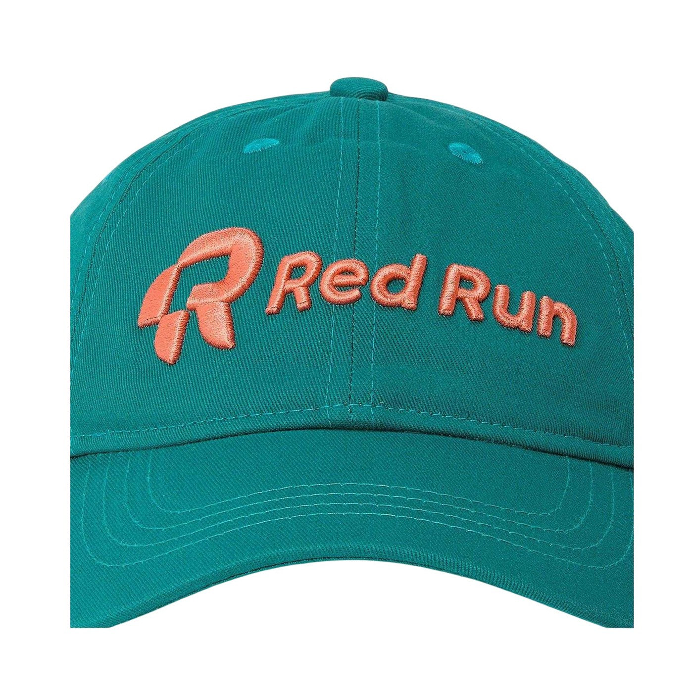 Earth Green - Side - Red Run Embroidered Logo Baseball Cap