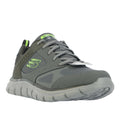 Charcoal - Front - Skechers Mens Track Syntac Coated Leather Trainers