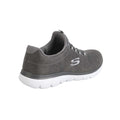 Charcoal - Back - Skechers Womens-Ladies Summits Itz Bazik Trainers