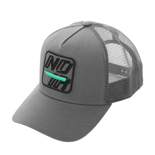 Black-Grey - Front - Societe Noir Unisex Adult Box Trucker Cap