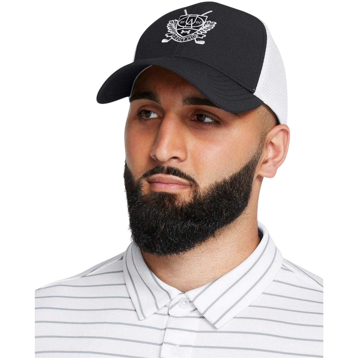 Black - Side - Under Armour Mens UA Golf Club Cap