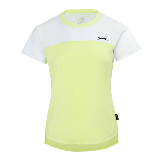 White-Lime - Front - Slazenger Womens-Ladies Court Lightweight T-Shirt