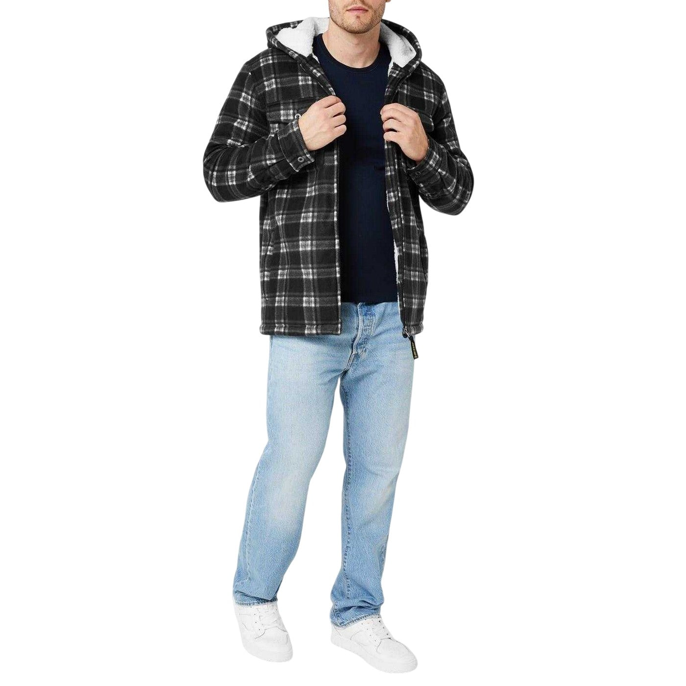 Black - Lifestyle - Dunlop Mens Heavy Duty Full Zip Hoodie