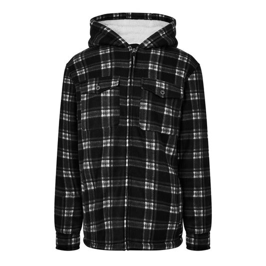 Black - Front - Dunlop Mens Heavy Duty Full Zip Hoodie