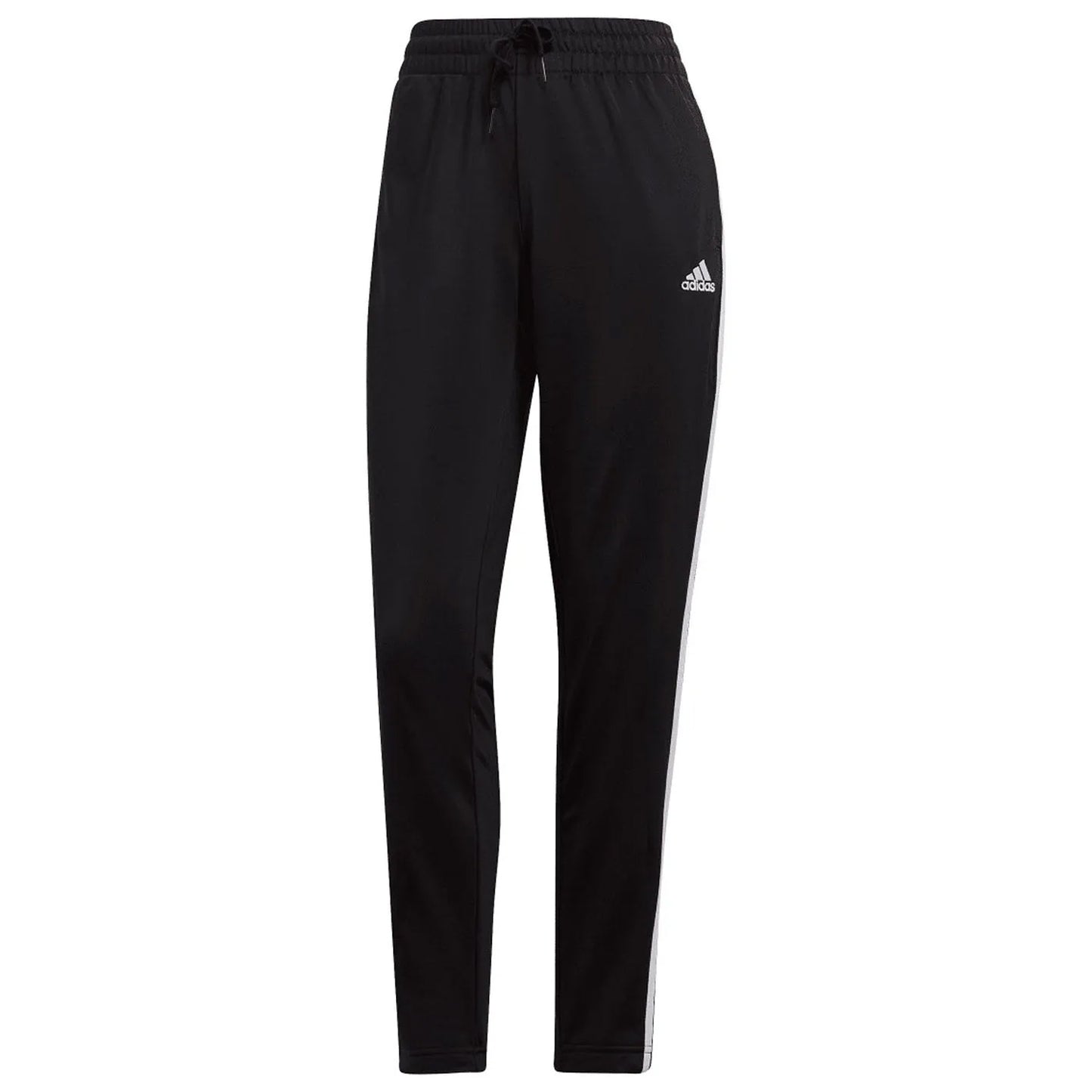 Black - Side - Adidas Womens-Ladies Essentials Striped Tracksuit