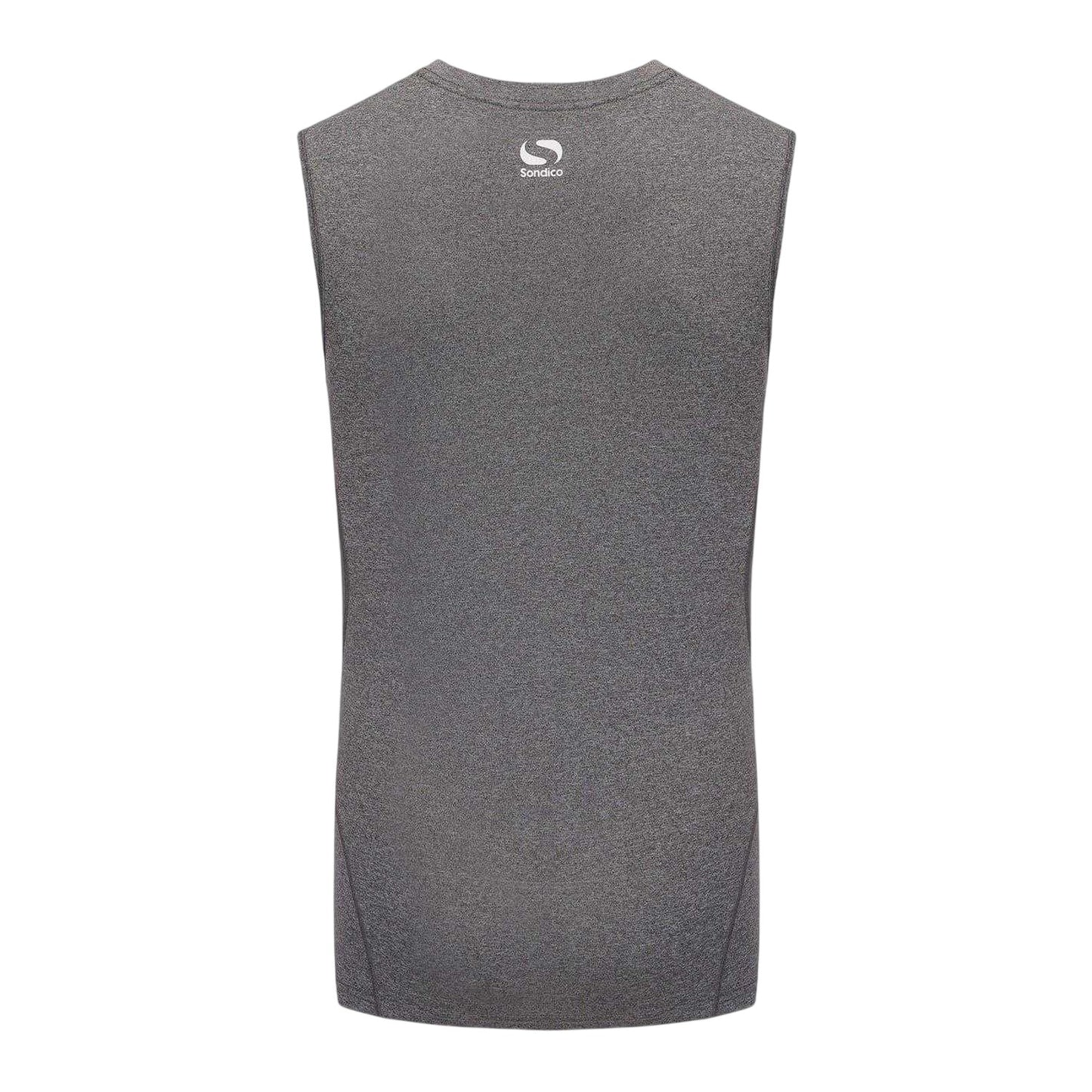Grey Marl - Back - Sondico Mens Performance Sleeveless Base Layer Top