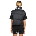 Black - Back - SikSilk Womens-Ladies Cropped Gilet