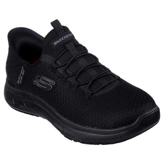 Black - Front - Skechers Womens-Ladies Summits SR - Enslee Knitted Slip-In Trainers