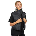 Black - Front - SikSilk Womens-Ladies Cropped Gilet