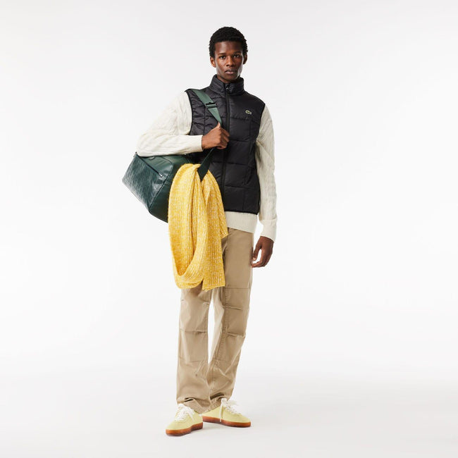 Black - Side - Lacoste Mens Logo Puffer Gilet