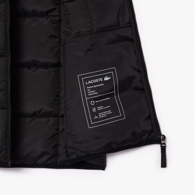 Black - Pack Shot - Lacoste Mens Logo Puffer Gilet
