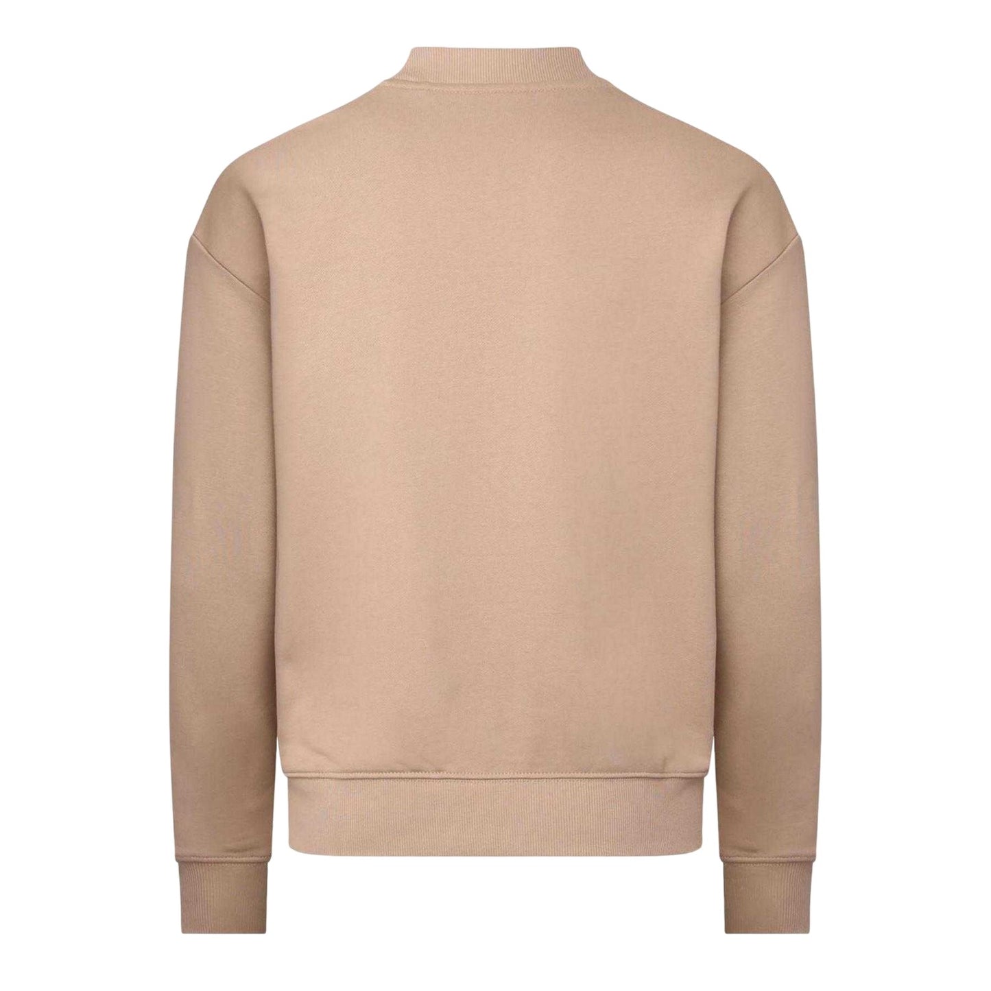 Beige - Back - Hugo Mens Logo Printed Cotton Sweatshirt