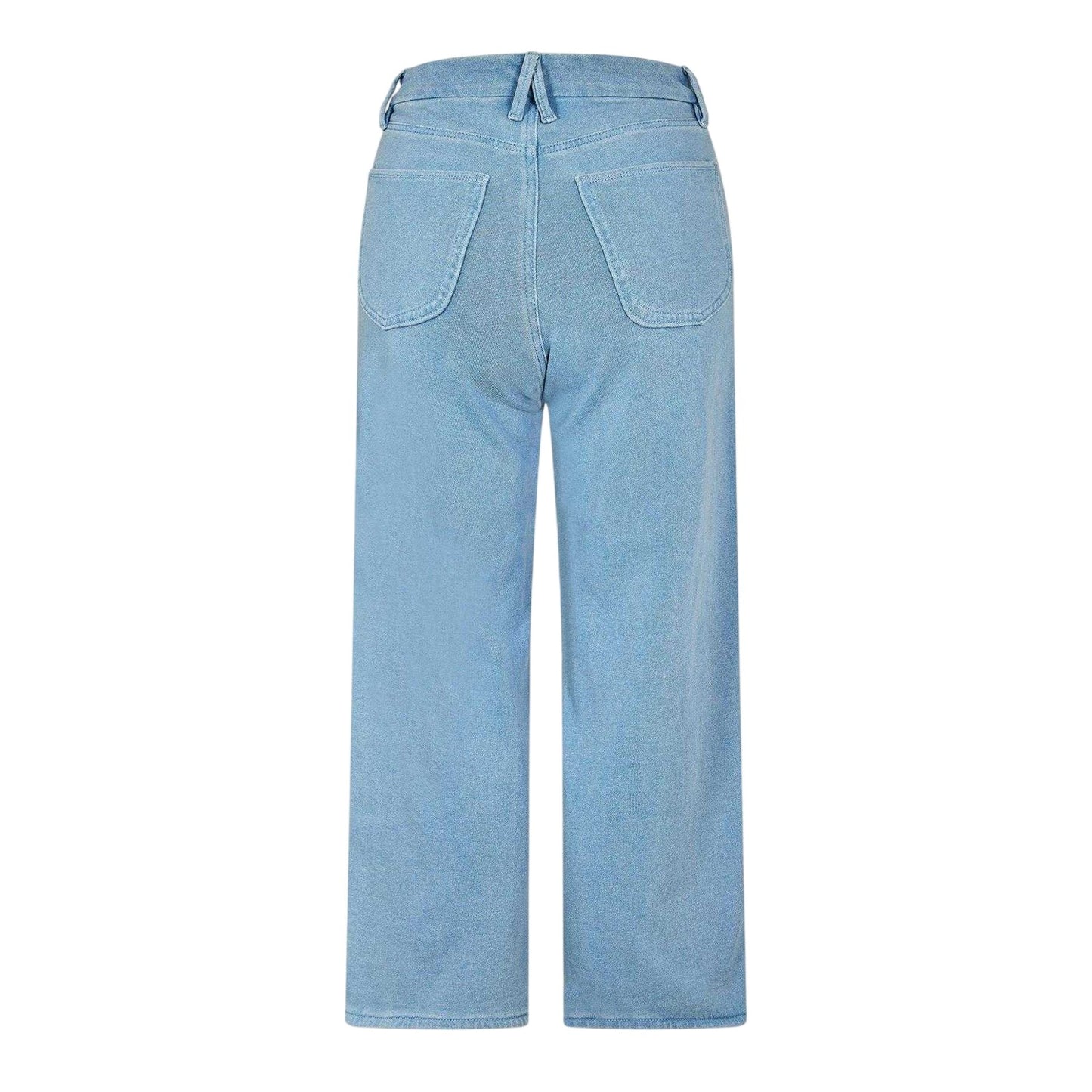 Indigo - Back - Good American Womens-Ladies Wide Leg Jeans