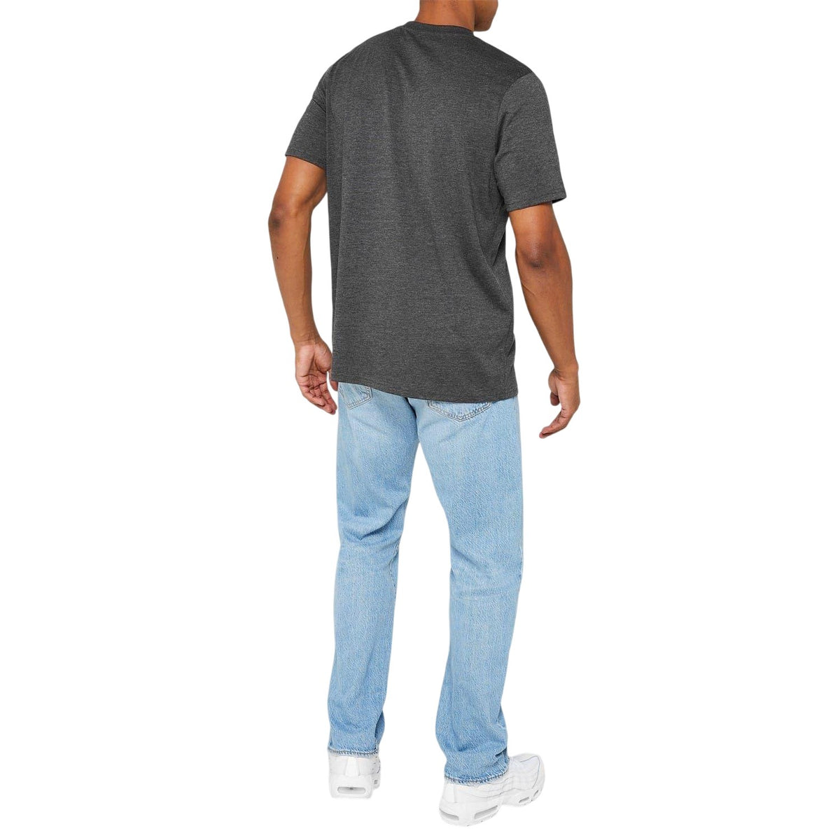 Grey Marl-Charcoal Marl-Black - Pack Shot - Donnay Mens Cotton Blend T-Shirt (Pack of 3)