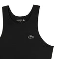 Black - Side - Lacoste Womens-Ladies Recycled Polyamide Quick Dry Sports Bra
