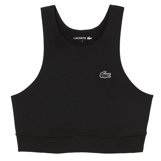 Black - Front - Lacoste Womens-Ladies Recycled Polyamide Quick Dry Sports Bra
