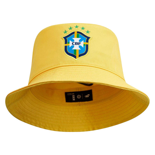Yellow-Green - Front - Brazil FC Nike Embroidered Bucket Hat