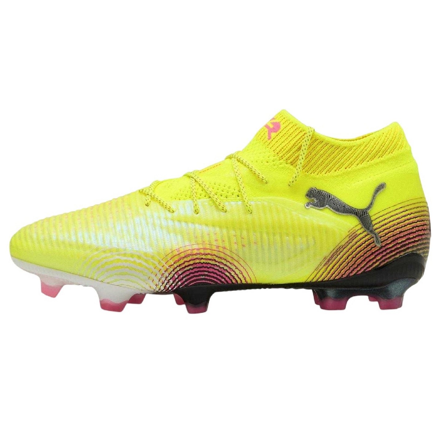Yellow-Black - Side - Puma Unisex Adult Future 8 Ultimate Firm Ground Football Boots