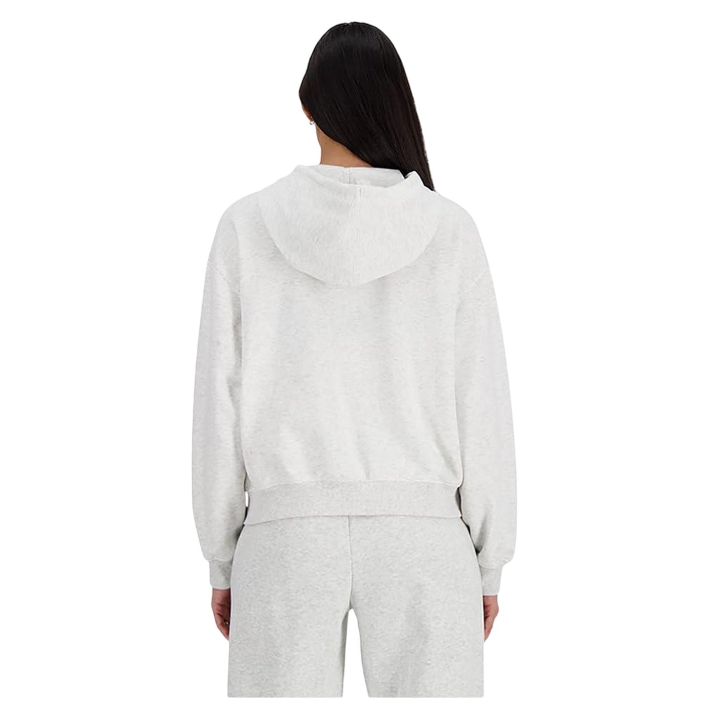 Grey Marl Marl - Back - New Balance Womens-Ladies Full Zip Hoodie