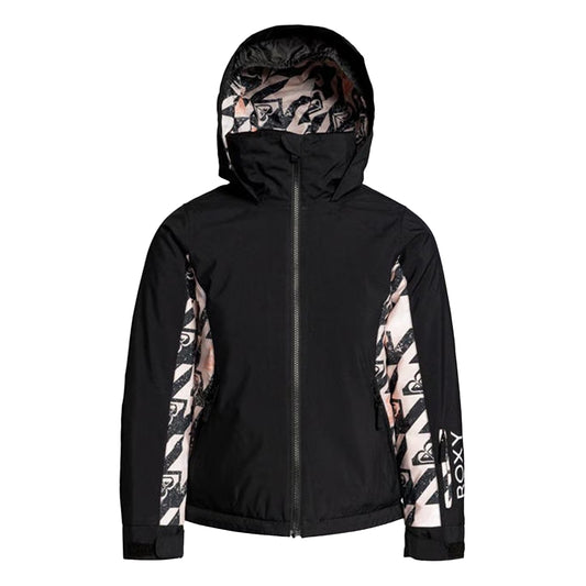 Black Melange - Front - Roxy Girls Ski Jacket