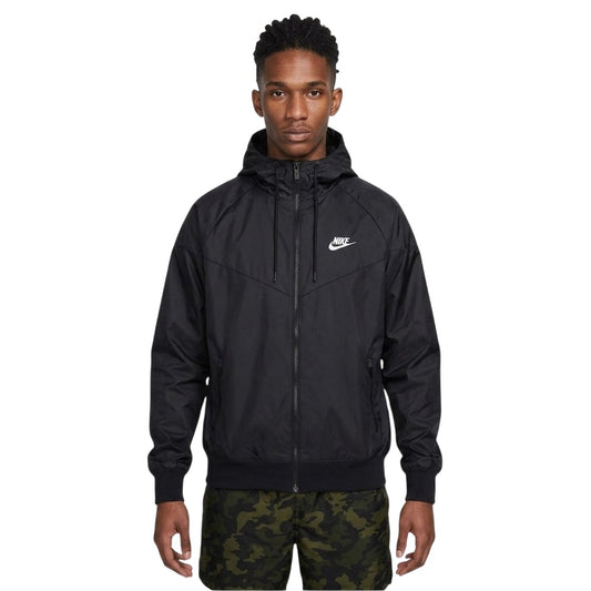 Black-White - Front - Nike Mens Windrunner Jacket