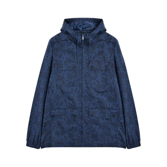 Blue Print - Front - Lambretta Mens Hooded Jacket
