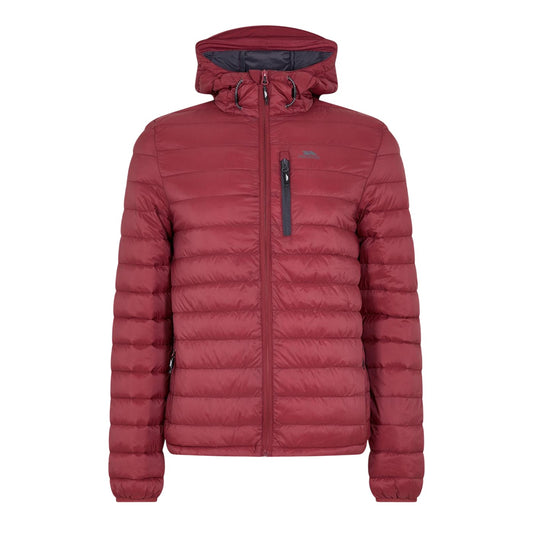 Burgundy-Grey - Front - Trespass Mens Digby Puffer Jacket