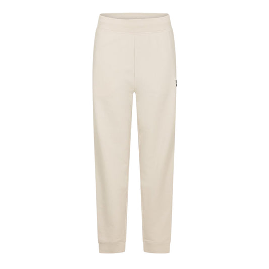 White - Front - Hugo Womens-Ladies Plain Ribbed Cuff Jogging Bottoms
