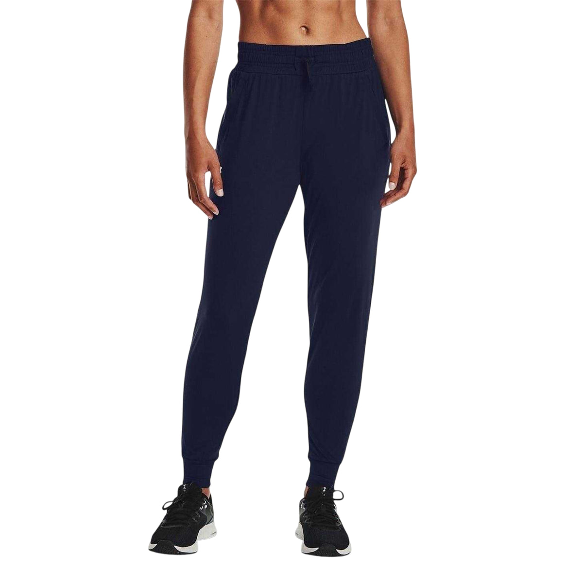 Blue - Side - Under Armour Womens-Ladies Slim Joggers