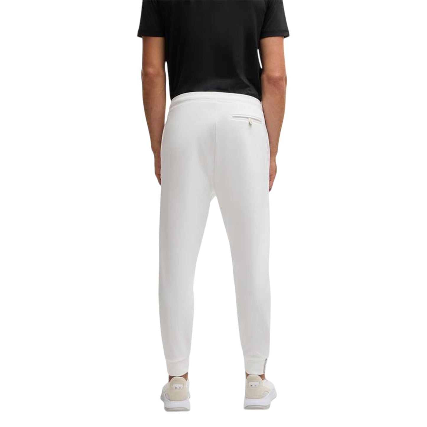 White - Side - Boss Mens Hadiko Wordmark Slim Joggers