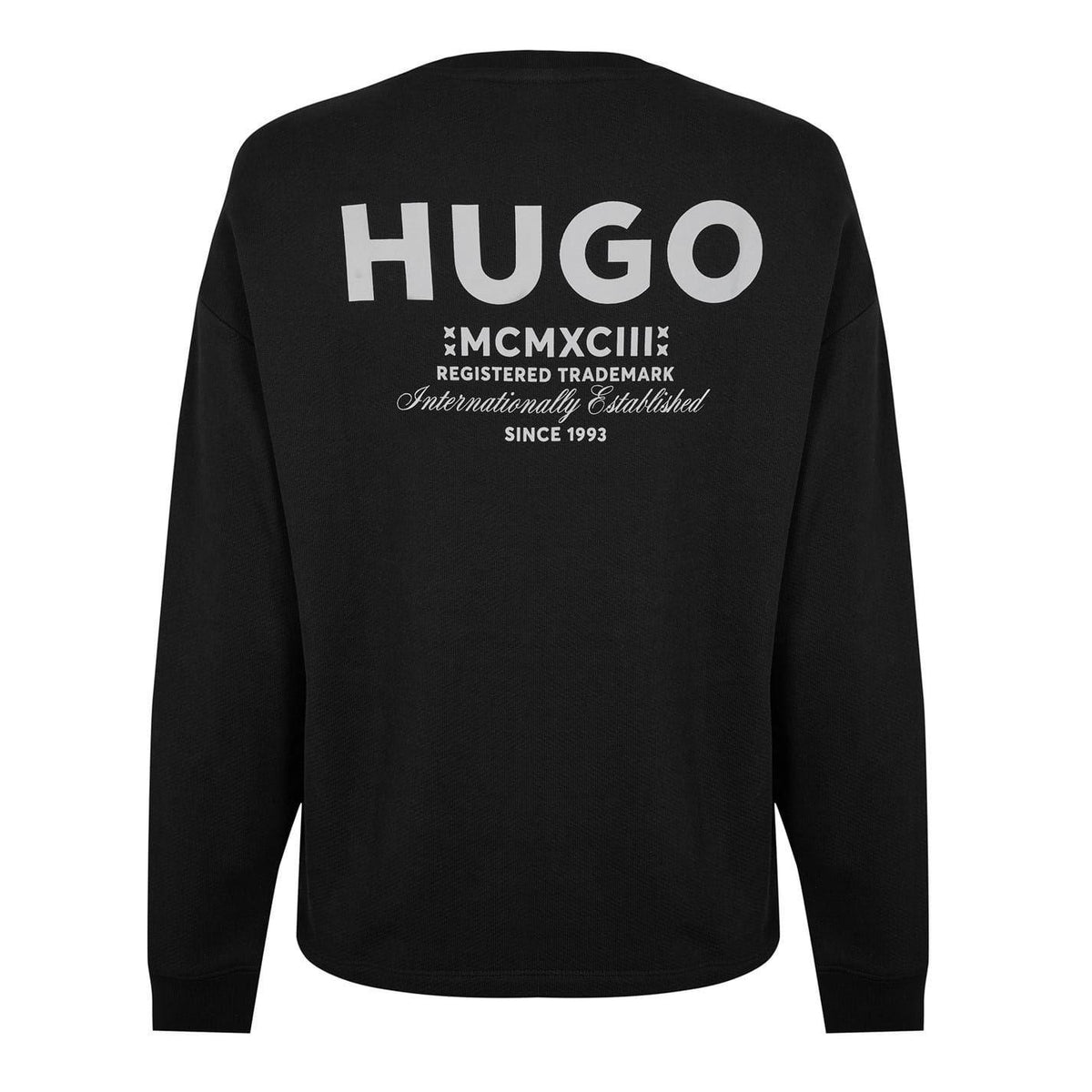 Black - Back - Hugo Mens Logo Sweatshirt