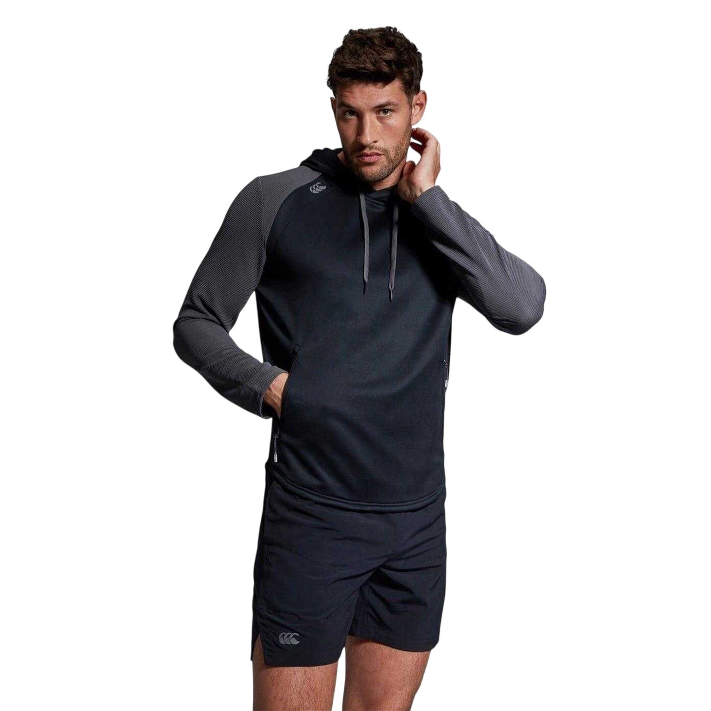 Black Melange - Side - Canterbury Mens Elite Performance Hoodie