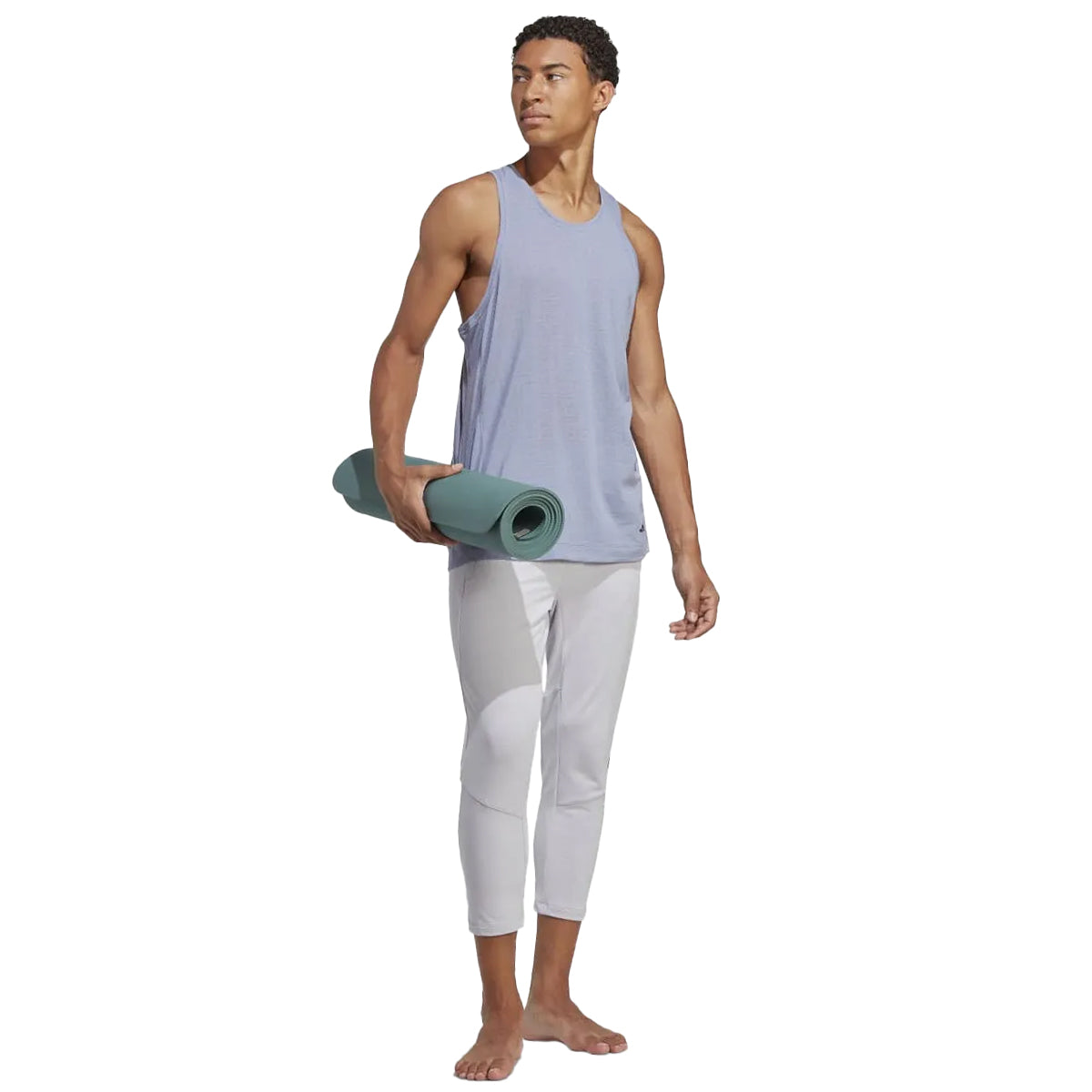 Violet - Side - Adidas Mens Yoga Tank Top