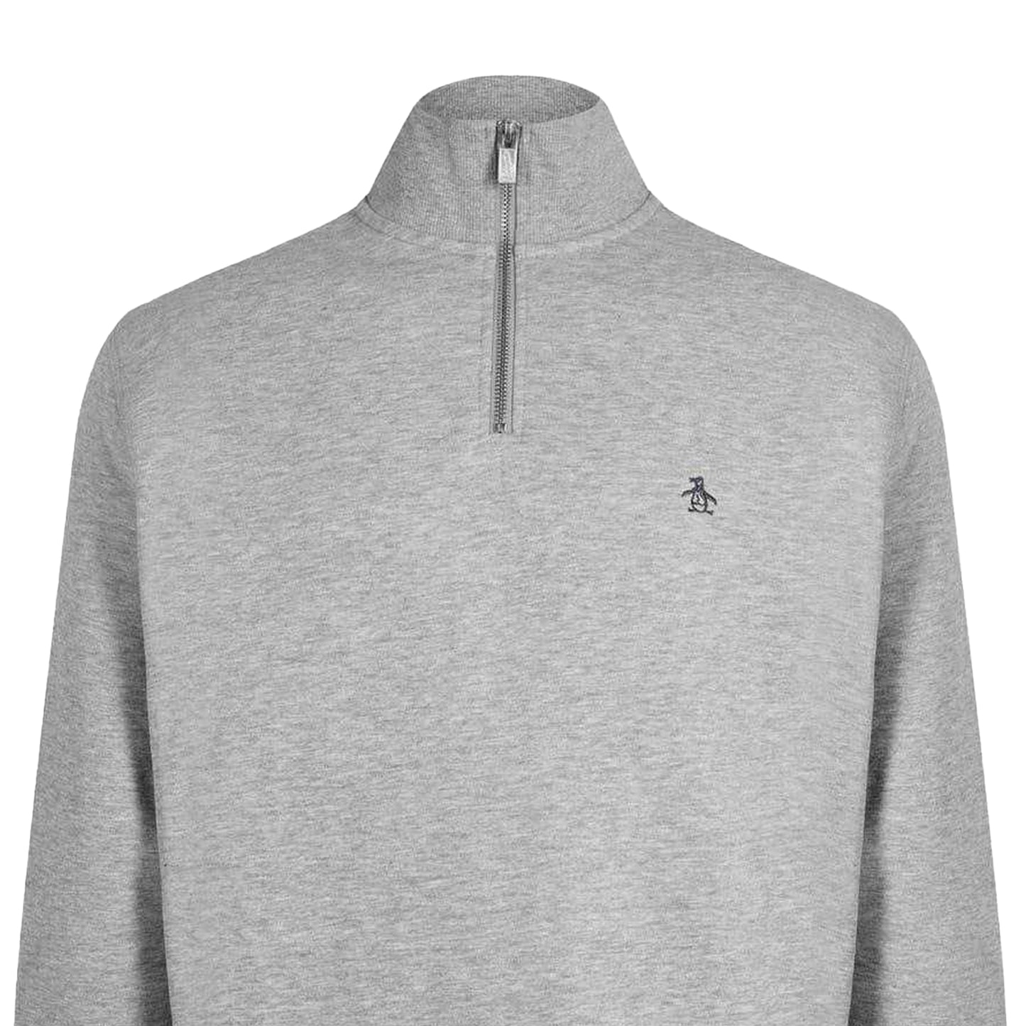 Heather Marl - Back - Original Penguin Mens Sticker Pete Ruched Sweatshirt