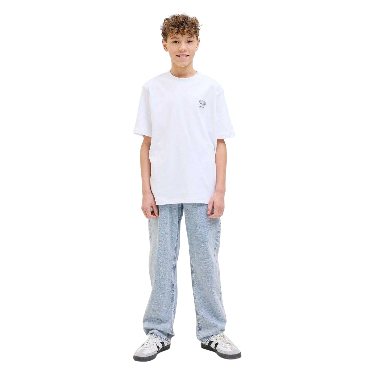 Blue Denim - Side - Jack And Jones Boys Chris Denim Relaxed Fit Jeans