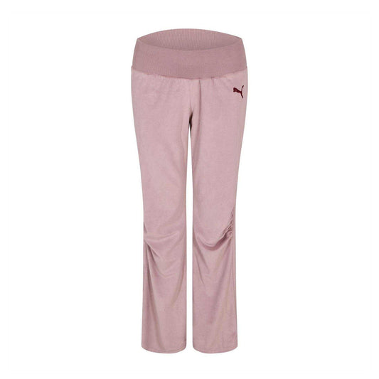 Pink - Front - Puma Womens-Ladies Brushed Fleece Jogging Bottoms
