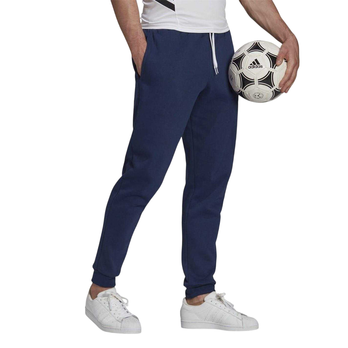 Navy - Side - Adidas Mens Entrada 22 Jogging Bottoms
