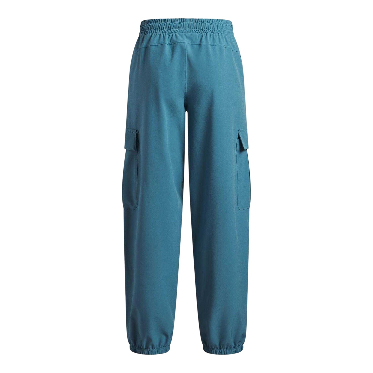 Blue-White - Back - Under Armour Childrens-Kids Rival Fleece Cargo Jogging Bottoms