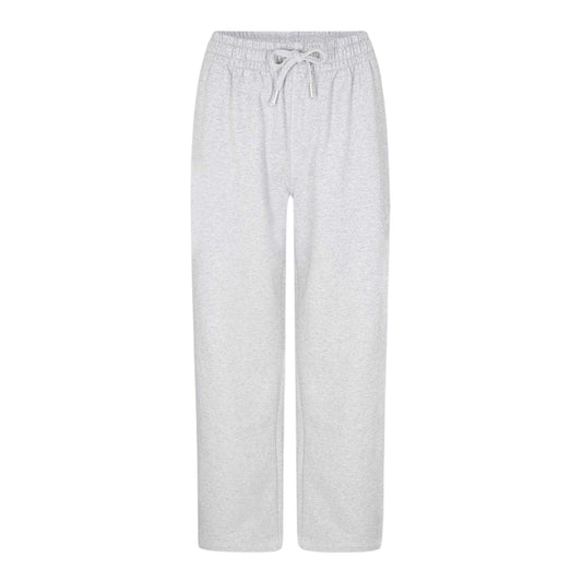 Grey - Front - Kangol Womens-Ladies Cotton Blend Wide Leg Joggers