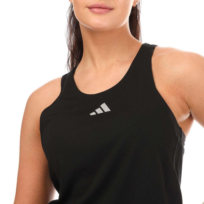 Black - Side - Adidas Womens-Ladies X-City Cooler Strappy Tank Top