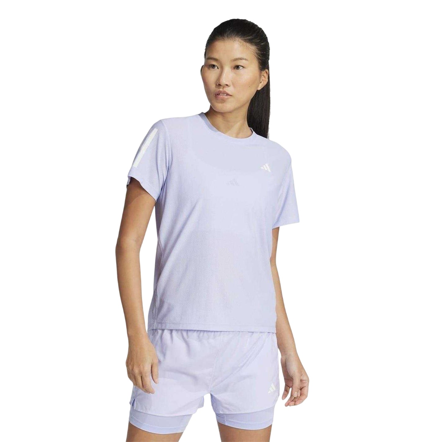Violet - Side - Adidas Womens-Ladies Own The Run T-Shirt