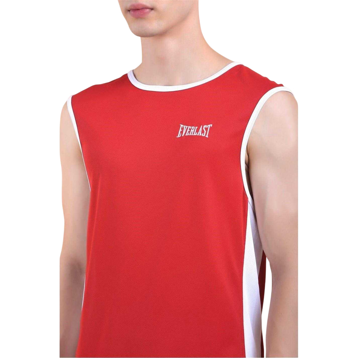 Red-White - Side - Everlast Mens Boxing Vest