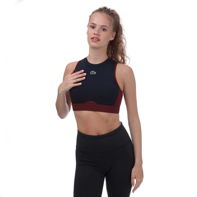 Navy - Lifestyle - Lacoste Womens-Ladies Sport Stretch Sports Bra