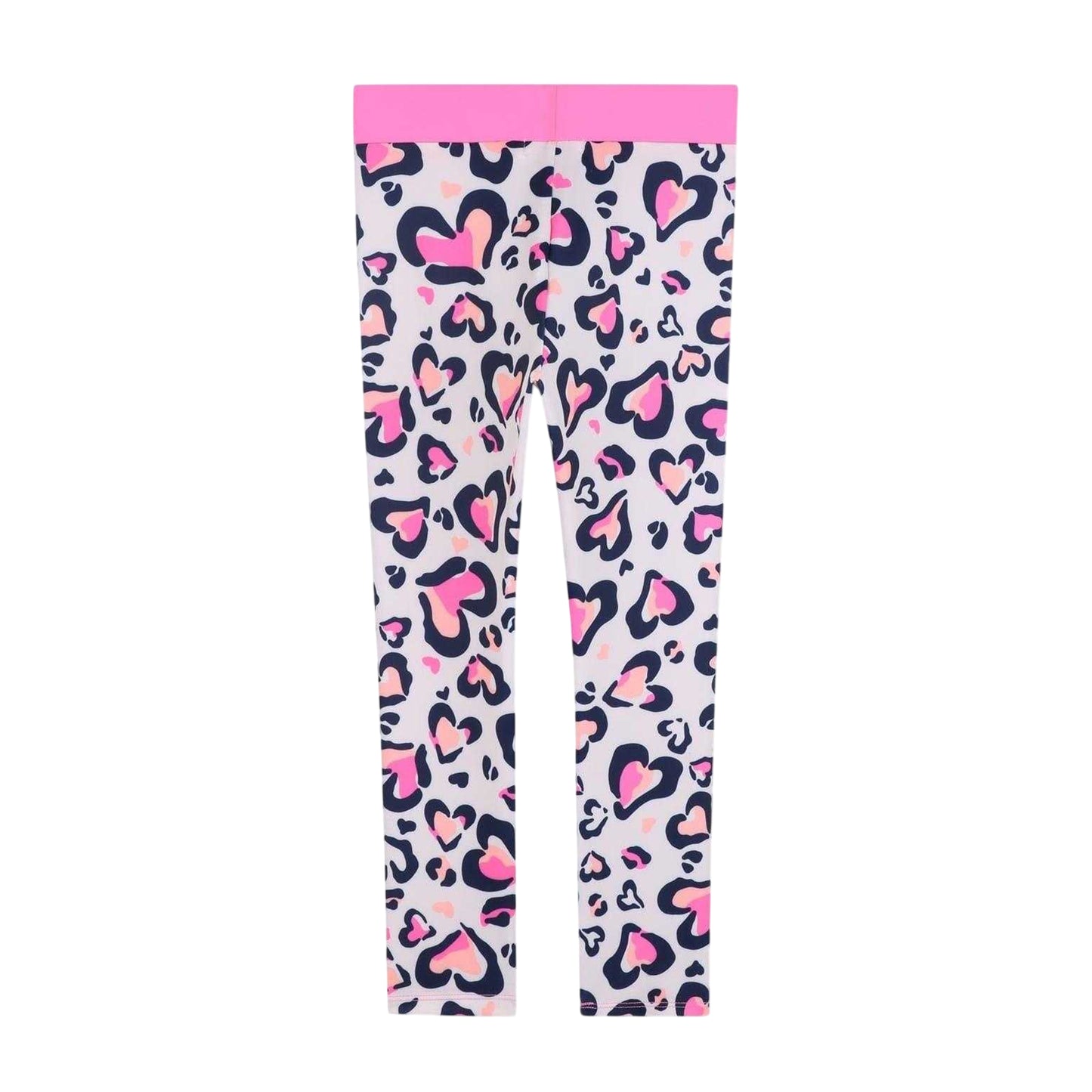 Pink - Back - Billieblush Girls Hearts Leggings