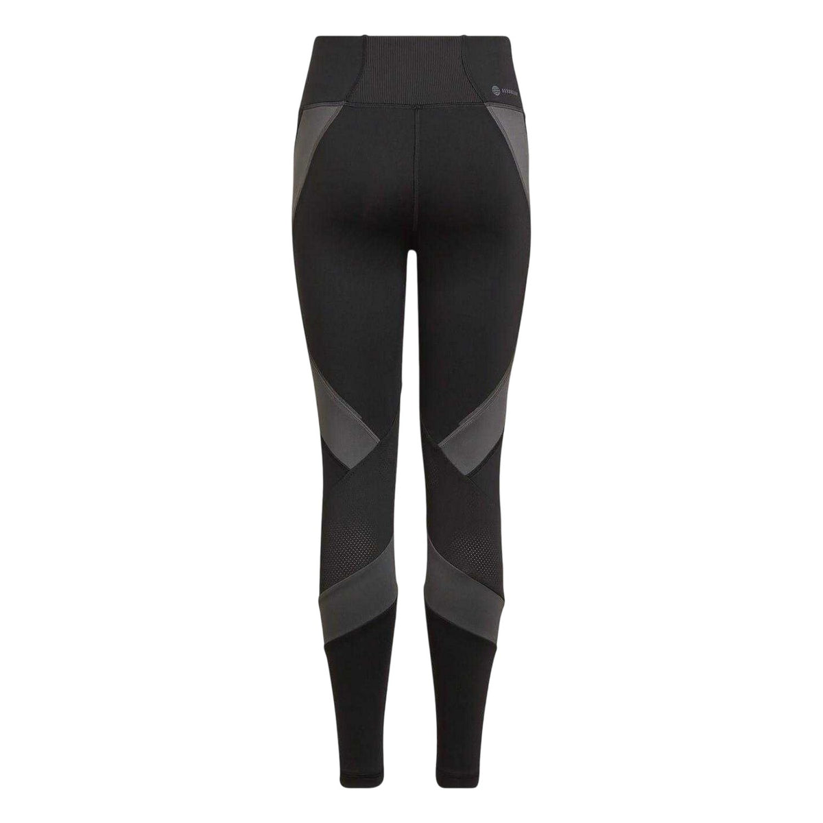 Black-Grey - Back - Adidas Girls Aeroready Tights
