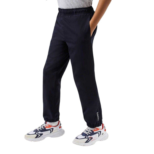Navy - Front - Lacoste Childrens-Kids Logo Regular Joggers