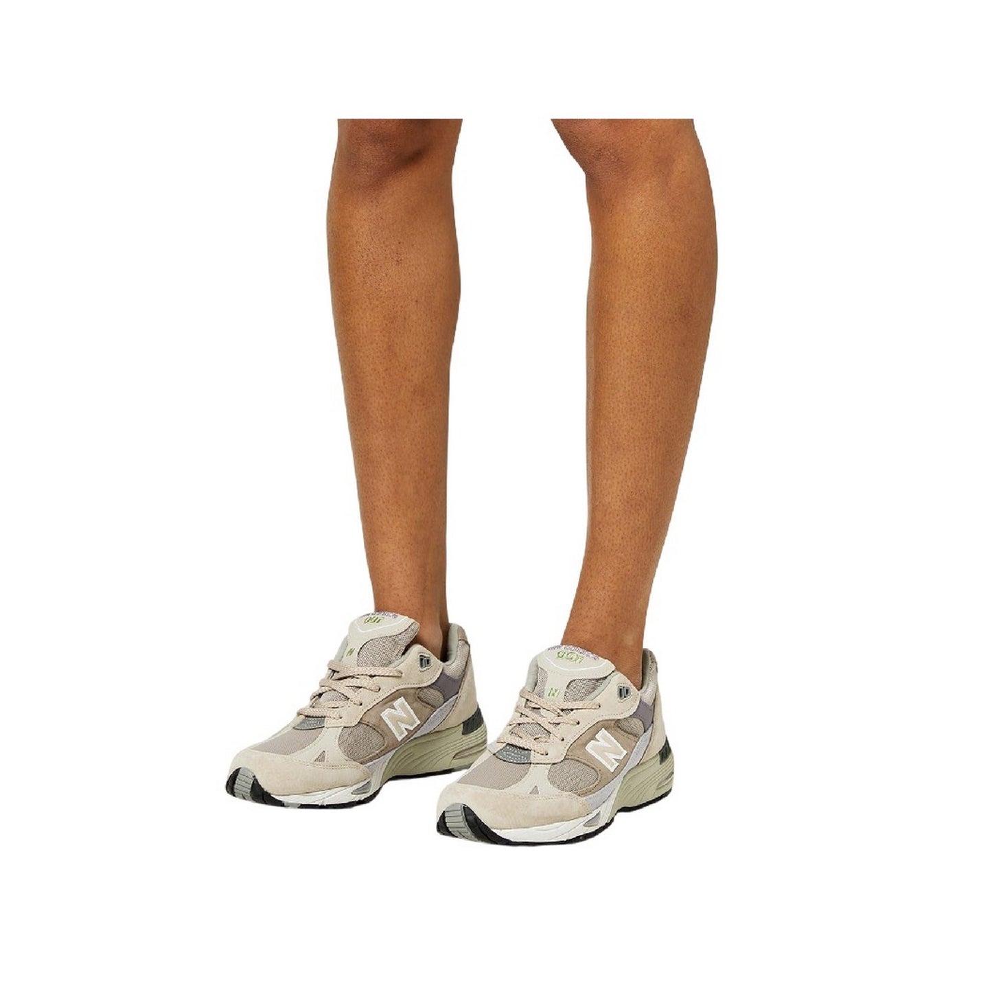 Beige - Pack Shot - New Balance Womens-Ladies Suede Low Cut Trainers