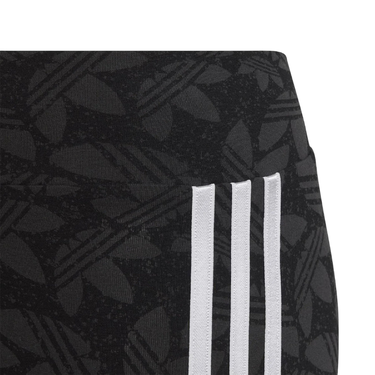 Grey - Lifestyle - Adidas Girls Waisted All-Over Print Leggings