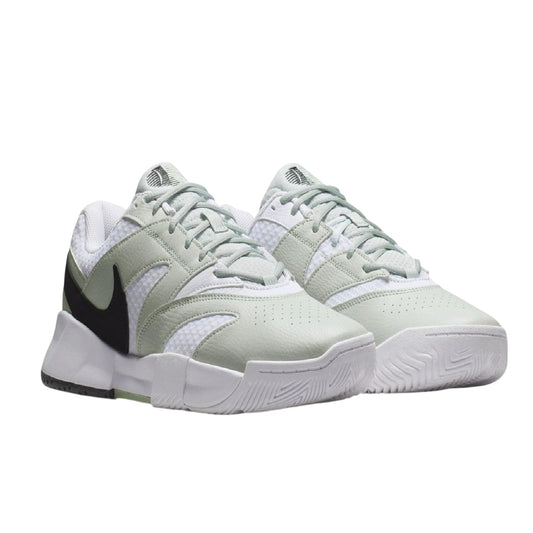 White-Silver - Front - Nike Mens Court Lite 4 Tennis Shoes