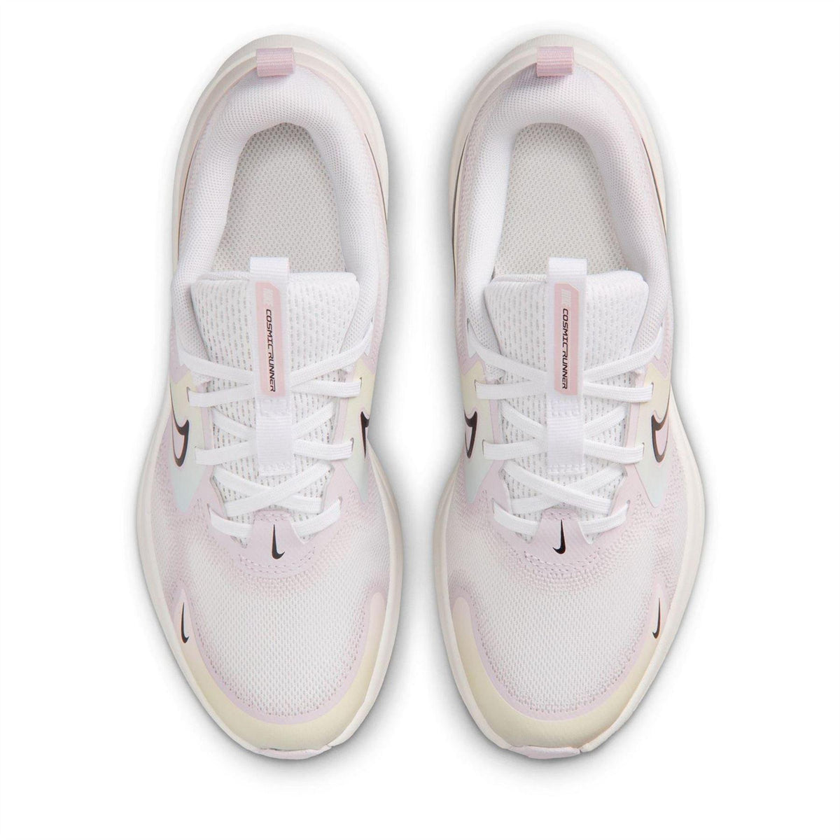 White-Black-Lilac - Pack Shot - Nike Childrens-Kids Swoosh Shoes